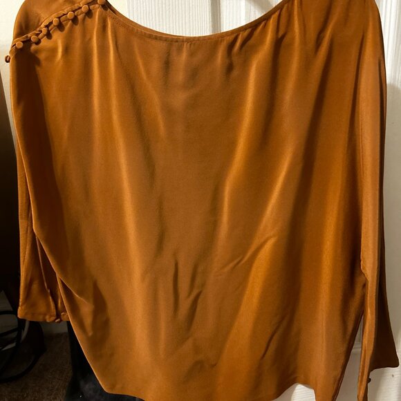 Sezane Emmy blouse in caramel - Picture 7 of 8